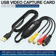 USB Video Capture Card VHS to Digital Audio Converter USB 2.0 1080P For TV DVD