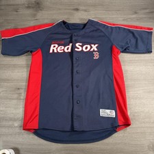 VTG Boston Red Sox Jersey Mens Large Blue Baseball Batting Practice Dynasty
