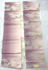 Japanese Vintage Kimono Fukuro Obi silk Purple Traditional reversible 165 x 12in