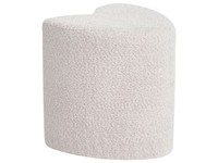 Pouf Chenille Beige Herzform Sitzhocker Polsterhocker LuxuriöS Scotia