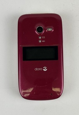 Doro PhoneEasy 626 Consumer Cellular Flip Phone Red Used