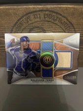 2025 Topps Salvador Perez triple Relic Patch Bat Piece 159/199