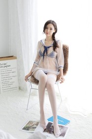 Women Sheer Lingerie Sailor Uniform Cosplay Costume Sexy Sleepwear Underwear Set