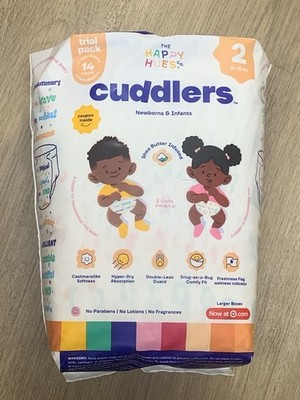 Happy Hues Cuddlers Disposable Diapers Trial Pack - 14ct Size 2