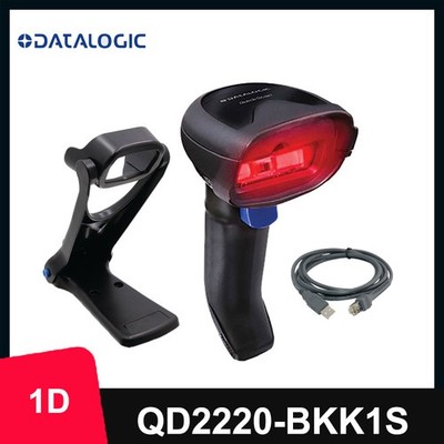Datalogic QuickScan QD2220-BKK1S Handheld 1D USB Barcode Scanner Imager w/ Stand
