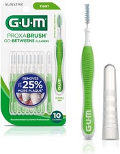 GUM Proxabrush Go-Betweens - Tight - Interdental Brushes - Soft Bristled, 10ct