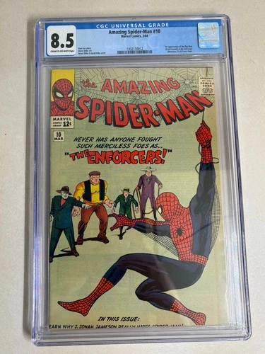 Amazing Spider-Man #10 CGC 8.5 Marvel 1964 1st Big Man & Enforcers Key Silver Ag