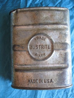 Antique Justrite Manufacturing Miners Carbide Cap Lamp Carbide Hip Flask
