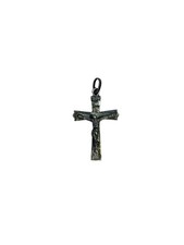 Vintage 925 Sterling Silver Crucifix Cross Pendant INRI Religious Catholic Charm