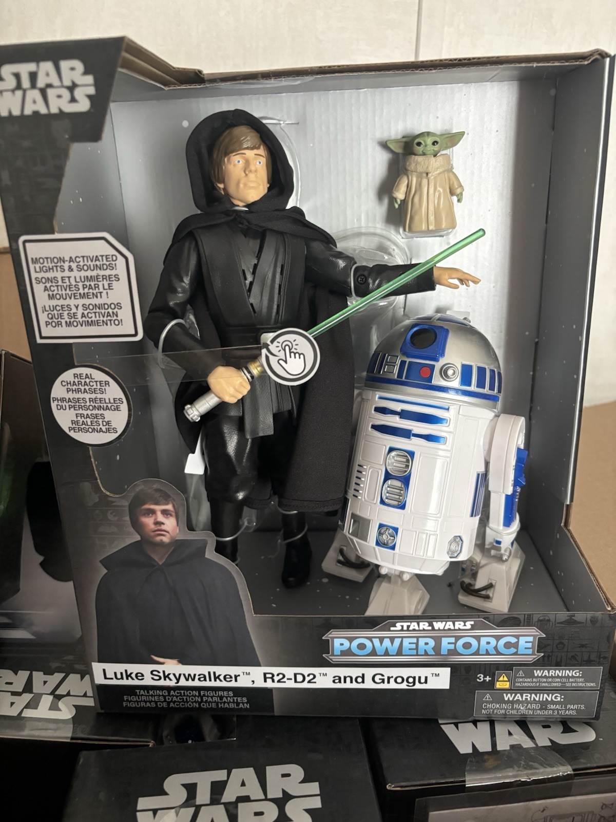 Star Wars Power Force Talking Luke Skywalker R2-D2 and Grogu Action Figures NEW