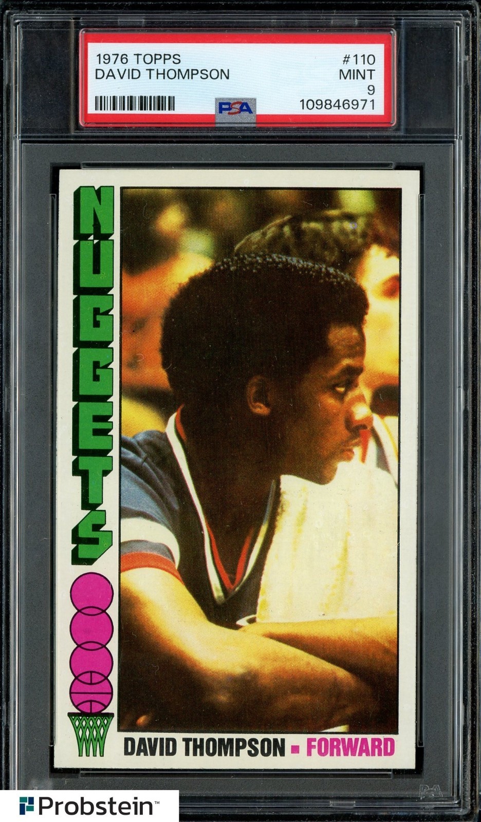 1976 Topps Basketball #110 David Thompson Nuggets RC Rookie HOF PSA 9 MINT