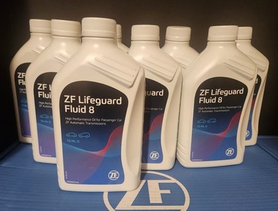 ZF Lifeguard 8 Transmission Fluid 8 Pack 1 Liter Jugs ZF8HP45 8HP50/70 2010 Up