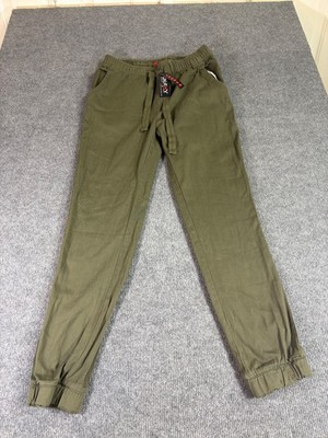 NWT! Galaxy By Harvic Men's Slim Fit Basic Stretch Twill Joggers in Olive-Small