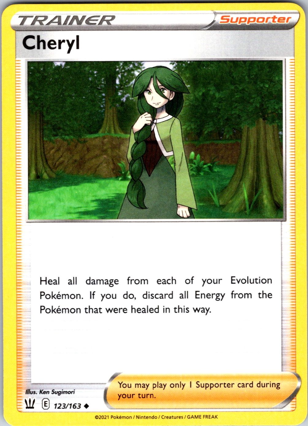 CHERYL 123/163 UNCOMMON BATTLE STYLES POKEMON NEAR MINT