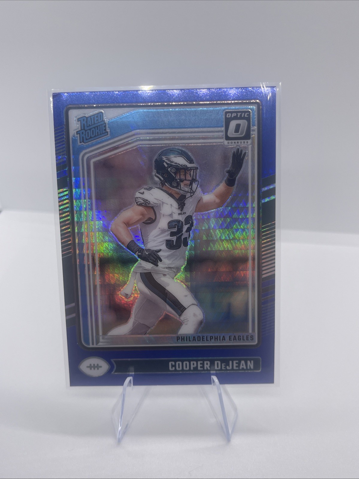 2024 Donruss Optic Cooper DeJean Blue Hyper Rated Rookie #221 Eagles🔥