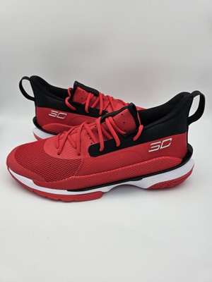 Under Armour Curry 7 Team Red Basketball Shoes Mens Size 13