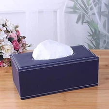 Leather Tissue Holder-Rectangular Tissue Box Cover Vintage Napkin Paper Holder &