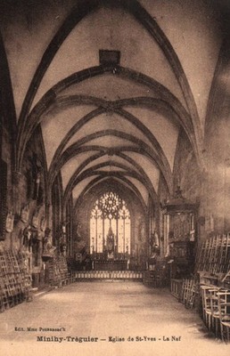 CPA 22 - MINIHY-TREGUIER (Côtes d'Armor) - Kirche St-Yves - La Nef