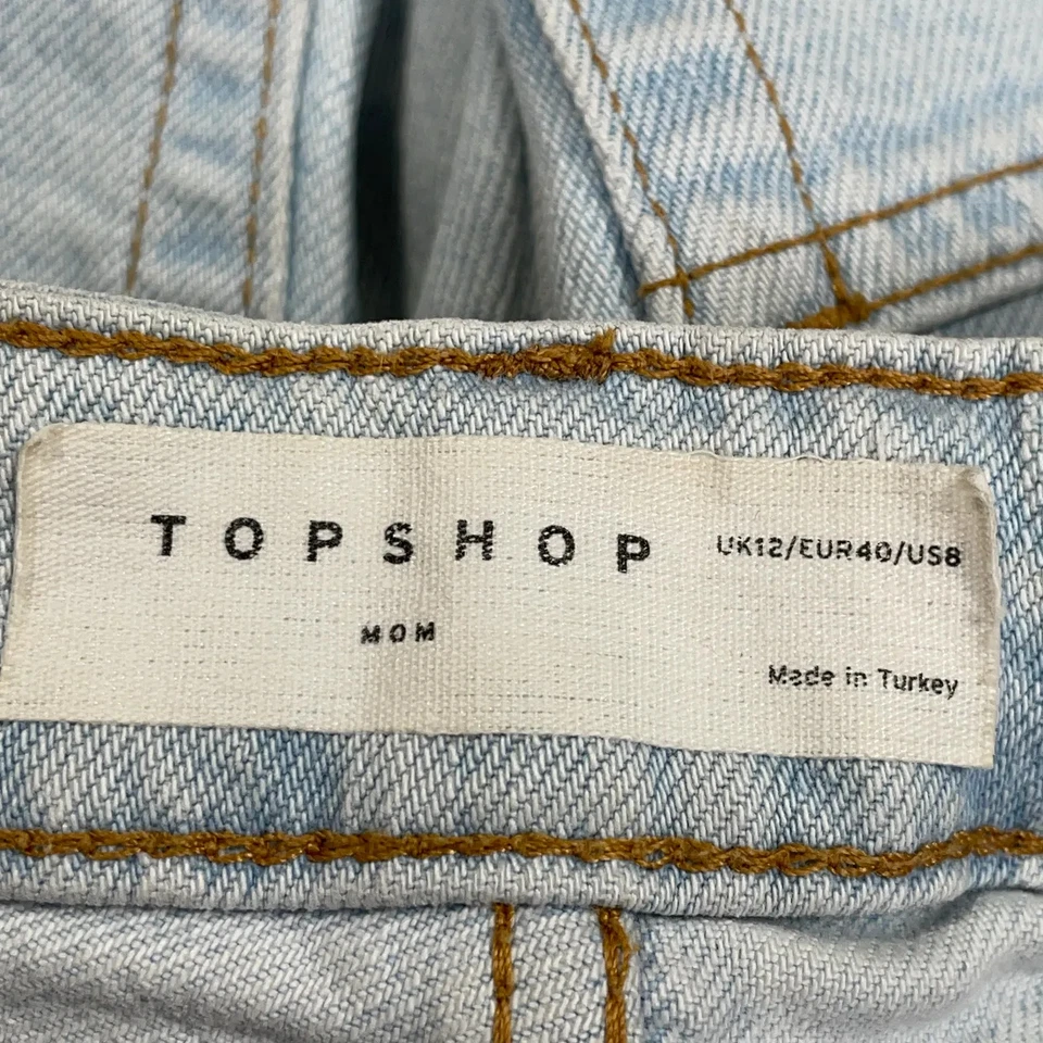 Topshop, Jeans Shorts, Größe: 40, model: mom, Blau #xL2 - Bild 3 von 4