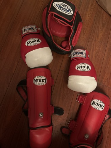 Windy Shin Guards – Size Large – Muay Thai / Kickboxing 