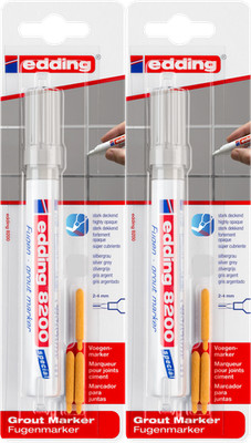 2x edding 8200 Fugenmarker silbergrau (1er Blister)