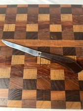 VTG Ginsu Stainless Serrated 8" Steak Knife Dark Brown Handle