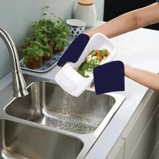 1pc Microwave Pasta Cooker With Strainer Heat Resistant Pasta Boat Spaghetti