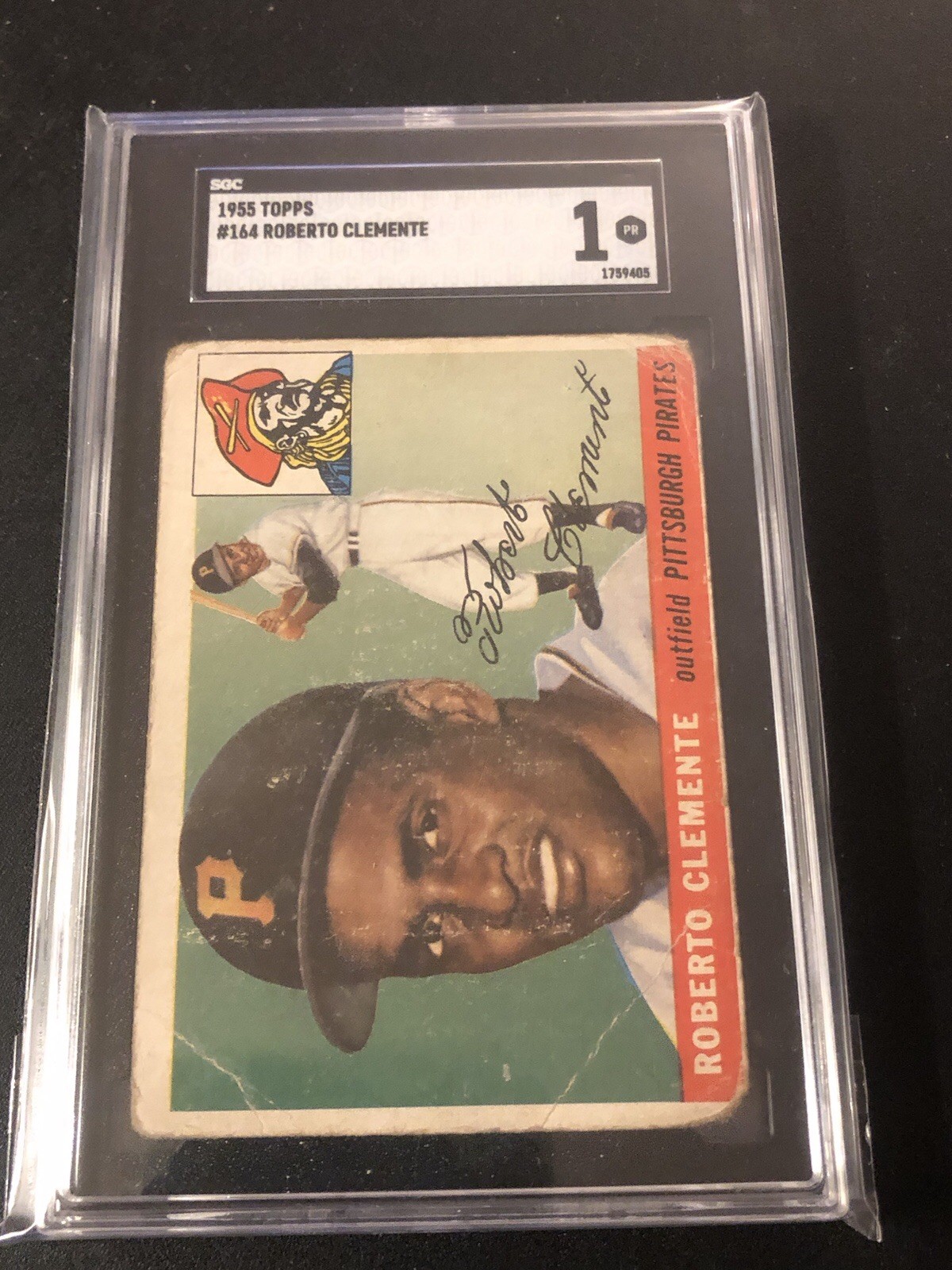 1955 Topps #164 Roberto Clemente Rookie SGC 1