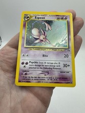 Pokemon Espeon 1/75 Neo Discovery Holo Rare FART SWIRL!!  💨 🌀 ⭐️  VERY RARE!