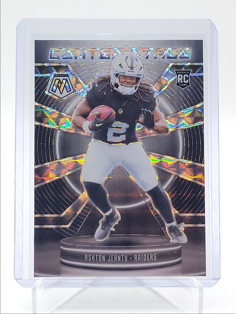 ASHTON JEANTY 2025 MOSAIC CENTER STAGE ROOKIE SILVER MOSAIC RC Q6027