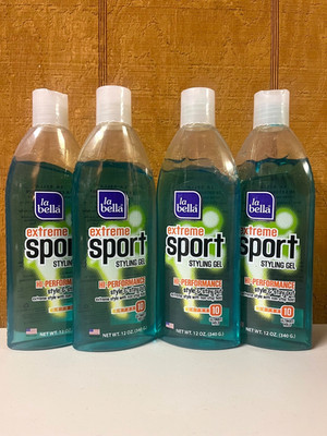 4 La Bella Extreme Sport Styling Gel Hi-Performance #10 Ultimate Hold 12 Oz.
