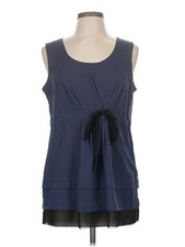 Simply Vera Vera Wang Women Blue Casual Dress M