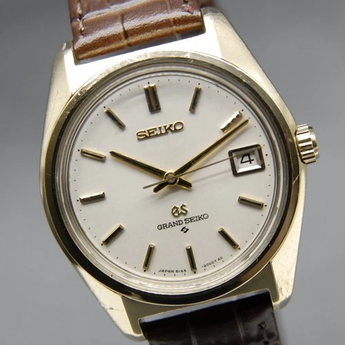 2026 OH [N MINT ] Vintage GRAND SEIKO 36000 6145-8000 GS CAP GOLD AT Men's Watch