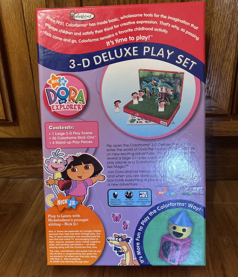 Color Forms 3-D Deluxe Play Set Dora The Explorer 2007 Dora Boots *LEER Foto 2 de 4