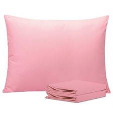 Standard 20x26 Pillowcase Set, Wrinkle Free Microfiber, 2 Pack, Pink