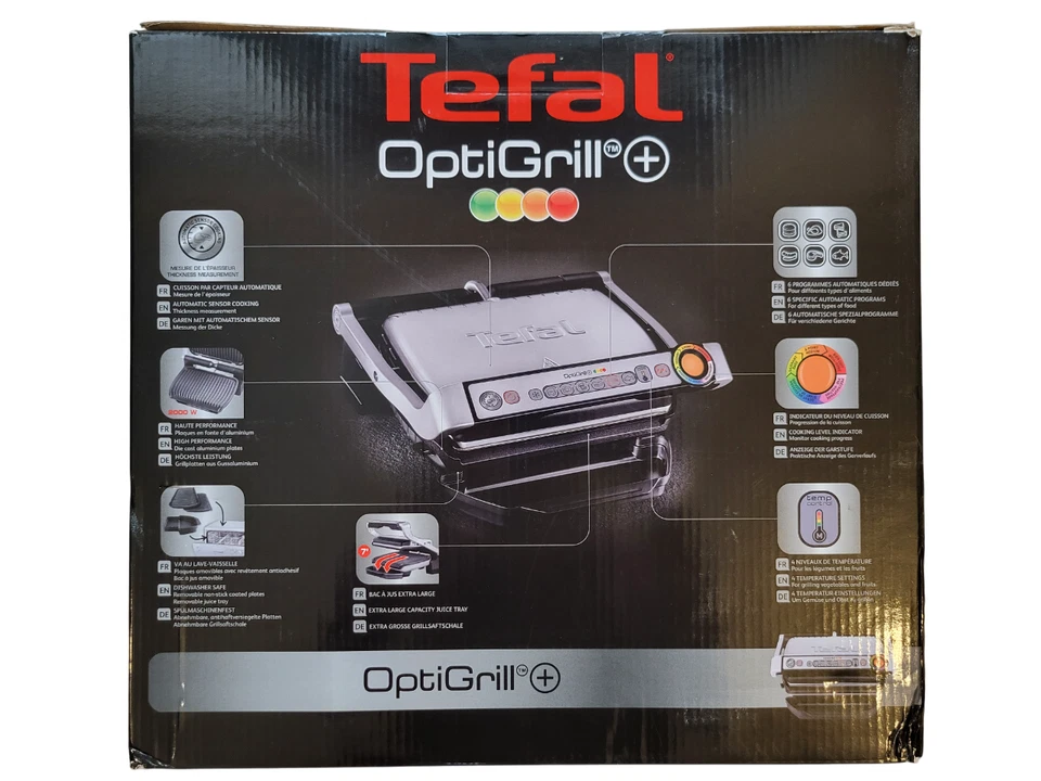 Tefal OptiGrill+ GC712D12 | Kontaktgrill Edelstahl, 6 Programme | NEU - Bild 3 von 4