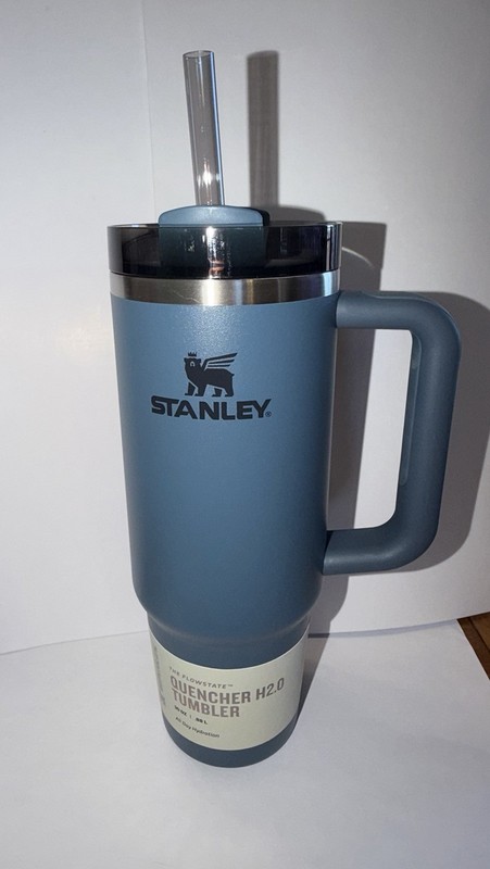 Stanley Quencher H2.0 30oz Blue Stainless Steel Tumbler w/ Handle Lid Straw