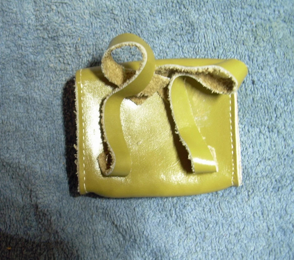 ANCIEN PETIT CARTABLE EN CUIR POUR POUPEE BAIGNEUR  7/9cm sans les anses - Photo 2/4