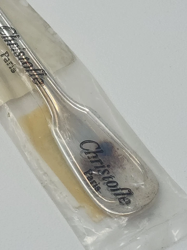 Tenedor de cena Christofle France cubiertos Chinon plateado 8" Foto 3 de 4