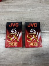 2 X JVC 45 Compact VHS Tape SX VHS-C PAL / SECAM 45 / 90 min EC-45 SX - NEW