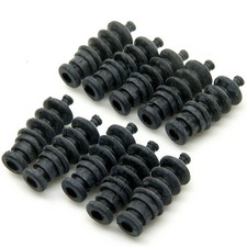 QUE-T 10Pcs Waterproof Push Rod Rubber Seal Bellow 37mm for RC Small, Black