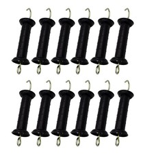 Plastic Electric Fence Gate Handle Insulators, Gate Handle with Spring Black 12