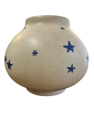 Weller Pottery Rare Stellar Blue Star Vase