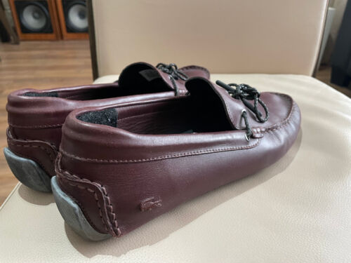 Zapatos sin cordones para hombre Lacoste con borlas de cuero Borgoña - EU 41 / UK 7 - Imagen 3 de 7