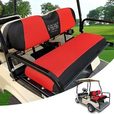 10L0L RED Golf Cart Rear Seat Cover Set for Yamaha G2-G29 EZGO Club Car (XS)
