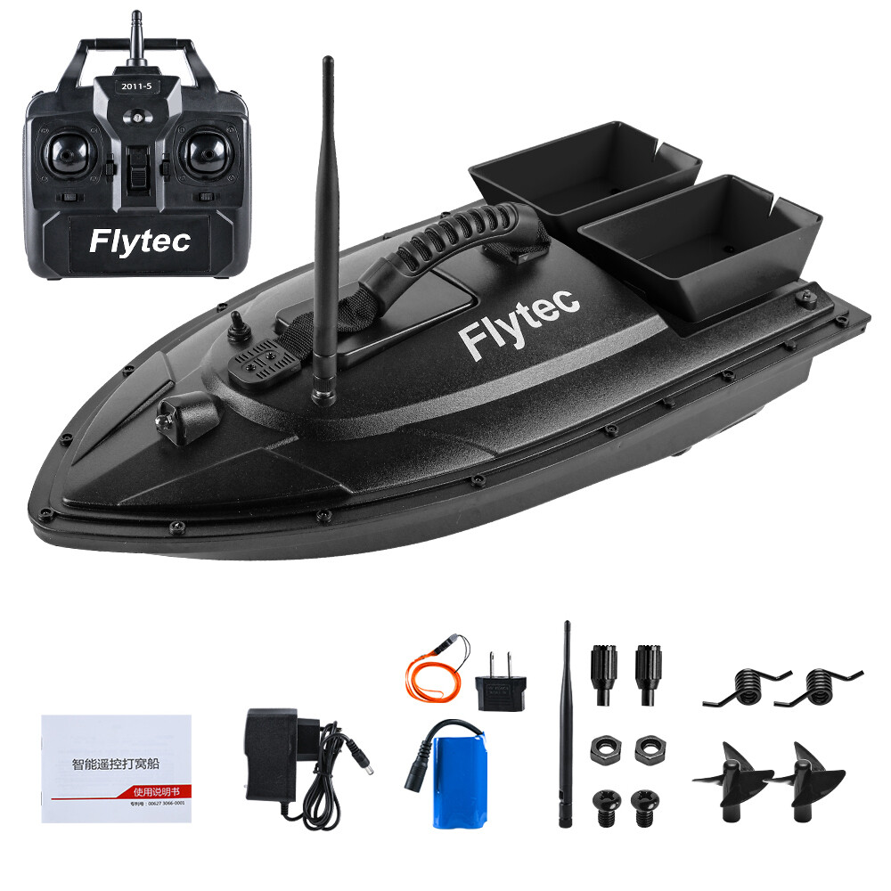Flytec 500m RC Fishing Bait Boat 5200mAh Dual Motor 1.5KG Loading