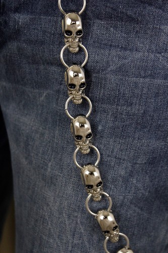 Hombre Plata Heavy Metal Rider Cadenas Gótico | eBay