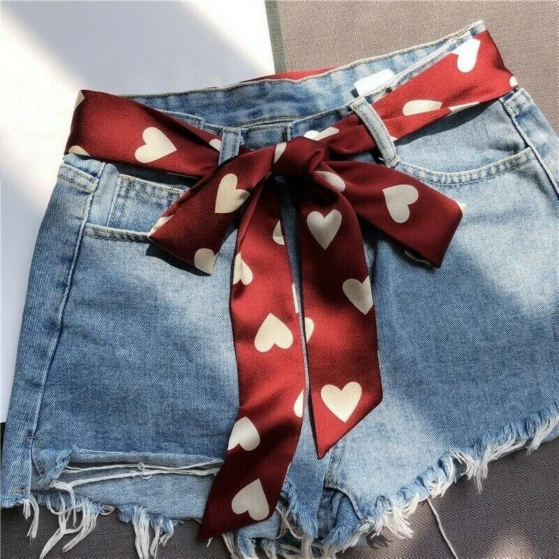 Shorts with ribbon belt sale