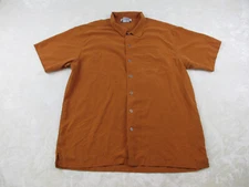 Columbia Shirt Mens 2XL XXL Orange Check Button Up Outdoor Gorpcore Casual