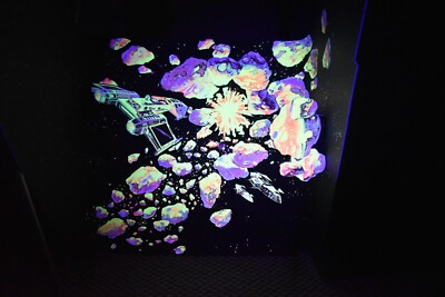 ASTEROIDS DELUXE 3D GLOWING Background Screen Printed - PA EXCLUSIVE!